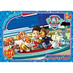 Пазли ТМ G-Toys із серії Paw Patrol 117 елементів PW0818 Різнокольоровий