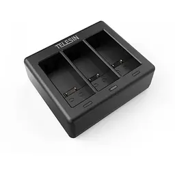 Зарядний пристрій TELESIN GoPro HERO 9/10/11/12 Charger 3х8000 мА (GP-BCG-902) Black [64193] - мініатюра 2