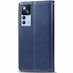 Шкіряний чохол книжка GETMAN Gallant PU для Xiaomi 12T / 12T Pro Синій, Штучна шкіра, Слот для візитки - мініатюра 2