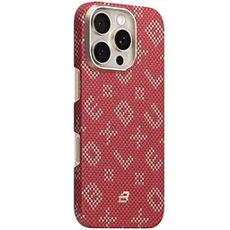 TPU+PC чохол Blueo Gilded Tactile Woven with Magnetic Fit для Apple iPhone 16 Pro (6.3") Red