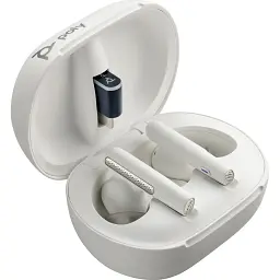 Навушники TWS Poly Voyager Free 60+ Earbuds + BT700C + TSCHC White - мініатюра 5