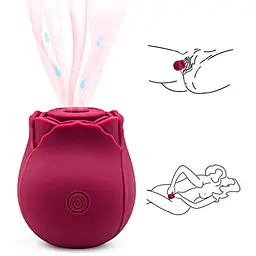 Стимулятор Chisa Rose Petal Rose Red Вакуумный клиторальный, 5,8 см красный - миниатюра 5