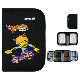 Пенал з наповненням KITE Hot Wheels HW25-622H2 Різнокольоровий