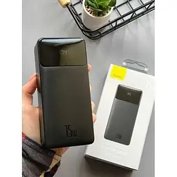 Зовнішній акумулятор Baseus Bipow Digital Display 15W 30000mAh (PPDML-K01) чорний - мініатюра 2