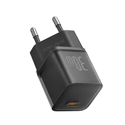 Мережевий зарядний пристрій Baseus GaN5S Fast Charger 1C 30W EU чорний P10162504113-00