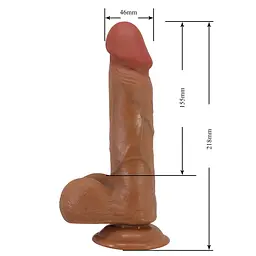 Фалоімітатор Baile RealDeal 8.5", 21.8 см (коричневий) - мініатюра 6