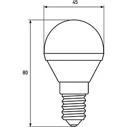 Світлодіодна лампа Eurolamp LED Ecological Series, G45, 5W, E14 3000K (LED-G45-05143(P)) - мініатюра 3