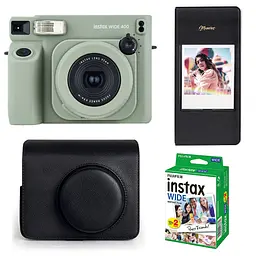 Набір камера Fujifilm Instax Wide 400 Фотопапір 20 шт. Чохол Фотоальбом на 64 фото чорний
