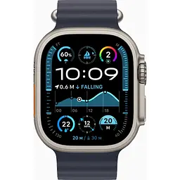 Смарт-годинник Apple Watch Ultra 2 GPS + Cellular 49mm Natural Titanium Case w. Navy Ocean Band (MX4D3) - мініатюра 2