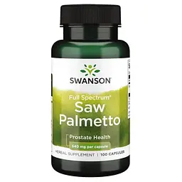 Натуральна добавка Saw Palmetto 540 mg Full Spectrum, 100 капсул Swanson vit0000247