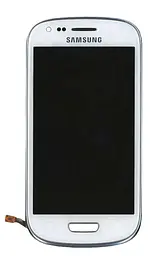 Матриця з тачскріном модуль Samsung Galaxy S3 mini GT-I8190 білий з рамкою