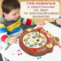 Дитяча інтерактивна монтесори іграшка на двох музична рибалка HK det0018988 - мініатюра 2