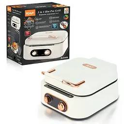 Багатофункціональний гриль RAF R.5409 3 в 1 / Сковорода-Гриль Hot Pot Grill 2.5L / Сковорода-гриль розкладна 1800 Вт - мініатюра 7