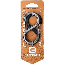 Набір карабінів Base Camp Sigma 8 Wire Set 2 шт Black/Grey (1033-BCP 61015)