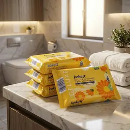 Вологий туалетний папір Kokett Deluxe з екстрактом календули 50 шт. - мініатюра 4