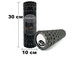 Масажний ролер EasyFit Grid Roller Mini 30 см чорний - мініатюра 2