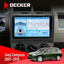 Штатна магнітола Jeep Compass 2007-2010 Decker D10-010 6x128, DSP, 4G, 2K Decker (НФ-00009332)