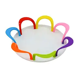 Фруктівниця пластикова кругла тарілка підставка для фруктів Ø 22 см, Kitchen Master 86229