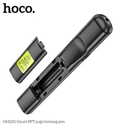 Лазерний пульт HOCO GM200 Smart PPT page turning pen чорний - мініатюра 2