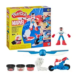 Набір для творчості Hasbro Play-Doh Marvel Капітан Америка з мотоциклом (G0555)