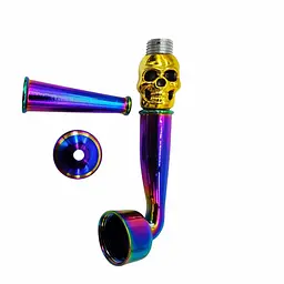 Люлька для куріння N36 Classic Rasta pipe Skull 115 мм (YD089) - мініатюра 2