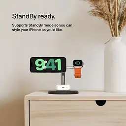 Бездротовий зарядний пристрій Belkin 3in1 Magnetic Qi2 15W Black (WIZ023VFBK) [154441] - мініатюра 10