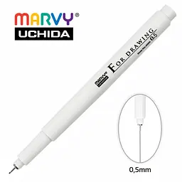 Лінер Marvy for Drawing 0.5 мм чорний 4600-S