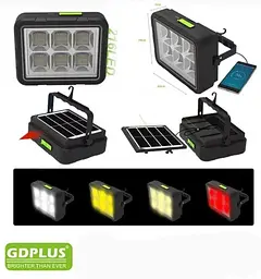 Кемпінговий ліхтар GD Plus GD-2207A 8000 mAh із сонячною панеллю та Power Bank - мініатюра 2