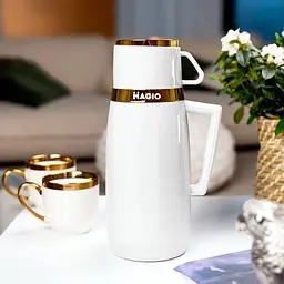 Термос Magio MG-1050W скляна колба 1 л білий (1050WМG) - мініатюра 2