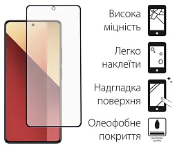 Скло захисне Dengos Xiaomi Redmi Note 13 Pro (black) (TGFG-338)