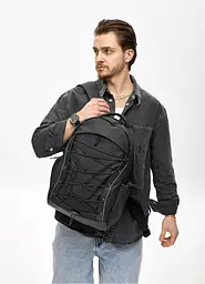 Чоловічий рюкзак Sambag Zard Neo чорний з декором 43 х 27 х 13 см (25000264m)