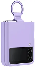 Оригінальний силіконовий чохол Silicone Cover with Ring Samsung Galaxy Flip4 Bora Purple (EF-PF721TVEGUA) - мініатюра 3