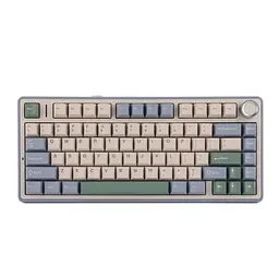 Ігрова механічна клавіатура AULA F75 / Три режими підключення / Leobog Axis Reaper Switch / Green
