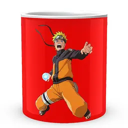 Кухоль GeekLand Наруто Naruto У стрибку на червоному тлі NA.02.586 330 мл білий - мініатюра 2