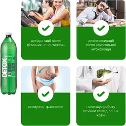 Вода мінеральна Aqua Миргород Detox природна лікувально-столова сильногазована 1.0 л - мініатюра 6