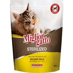 Сухий корм для стерилізованих котів Migliorgatto Sterilized з куркою 800 г