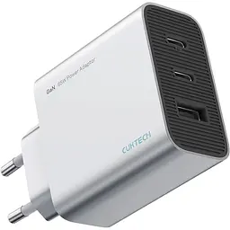 Мережевий зарядний пристрій CUKTECH 65W GaN 2C1A Grey (AD653CEU) [171982]