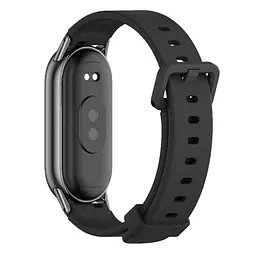 Силіконовий ремінець Mijobs для фітнес браслета Xiaomi Mi Smart Band 8 Black - мініатюра 3