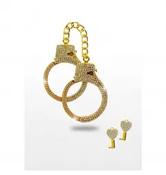 Наручники Taboom Diamond Wrist 65 см золотий - мініатюра 2