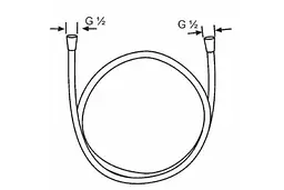 Шланг для душу 160 см Kludi Logog Flex 6105605-00 - мініатюра 2
