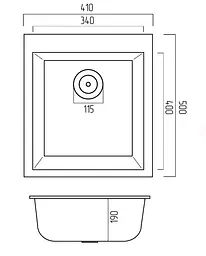 Кухонна мийка Platinum 4150 SOKIL матовий Титан (SP000039602) - мініатюра 5