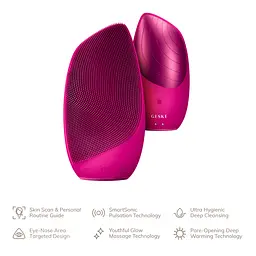 Електронна звукова термощітка для обличчя GESKE Sonic Thermo Facial Brush 6 в 1 бузкова - мініатюра 3