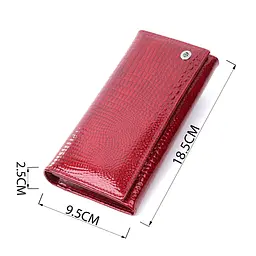 Гаманець для жінок із натуральної лакованої шкіри ST Leather 22680 червоний - мініатюра 3