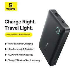 Батарея Baseus EnerFill FP11 15W 10000mAh Black (P1008210C123-00) - мініатюра 3