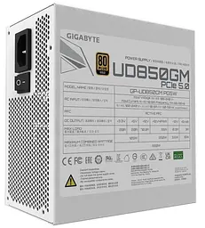 Блок живлення GIGABYTE UD850GM PG5W 850W (GP-UD850GM-PG5W) 80+ Gold (GP-UD850GM PG5W) White - мініатюра 6