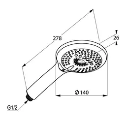 Ручний душ Kludi Freshline 3S 6790005-00 - мініатюра 4