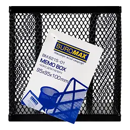 Бокс для паперу Buromax металевий 10х10х10 см чорний (BM.6215-01) - мініатюра 6