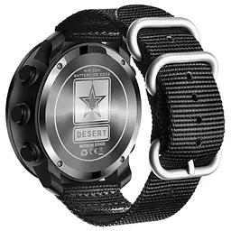 Наручний годинник чоловічий North Edge Desert Nylon Power 5BAR 2 ремінці Чорний (3590) - мініатюра 7
