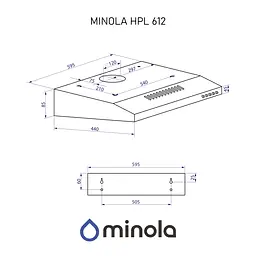 Витяжка плоска Minola HPL 612 BR - мініатюра 11