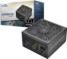 Блок живлення 1300 Вт, Super Flower LEADEX III GE, Black, модульний, 80+ Gold, Active PFC, 14 см FDB, 4xMolex / 8xSATA / 1x16-pin / 4x6+2-pin / 2x4+4-pin / 1x20+4-pin, захист OVP/OCP/OPP/SCP/UVP/OTP/NLO/SIP, ATX3.1 (SF-1300F14GE) - мініатюра 6